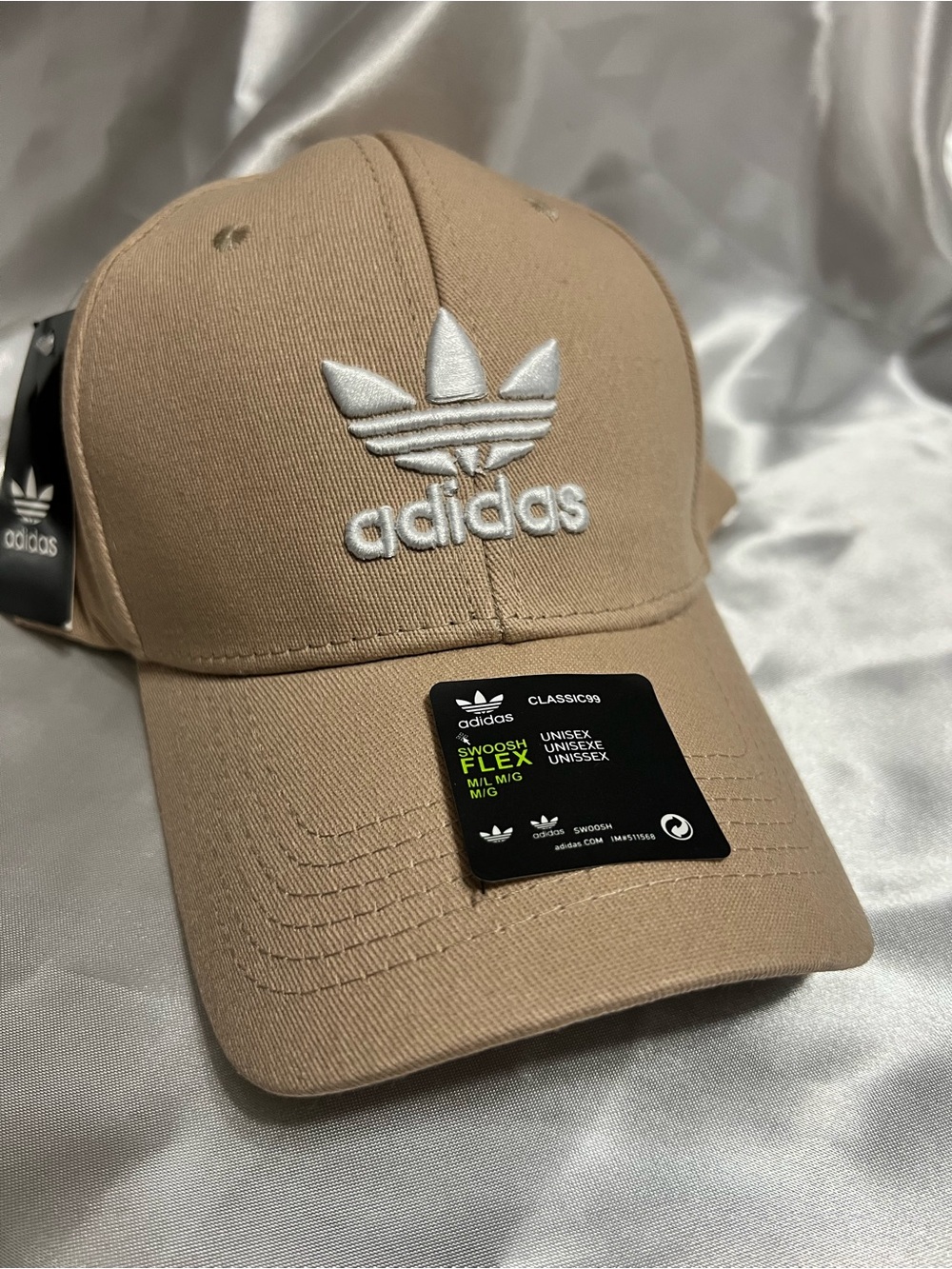 adidas Beige Cap with White Trefoil Logo